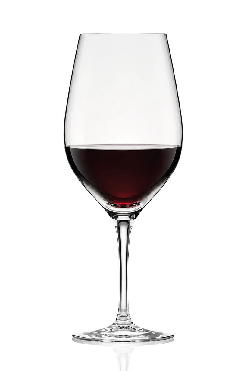 Verre Eole servi en vin rouge